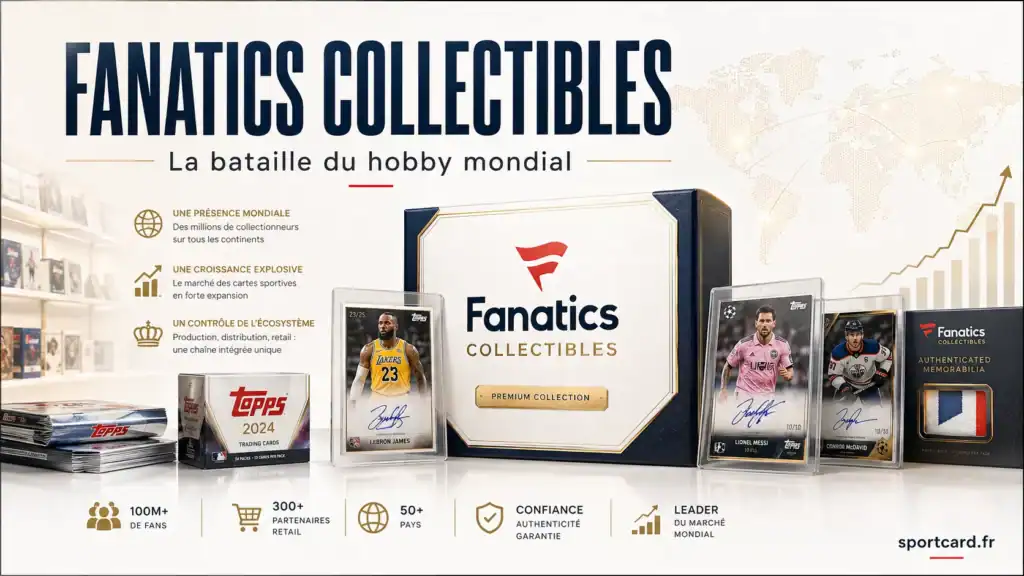 Boîte Fanatics Collectibles avec cartes à collectionner sportives 2024, édition premium.