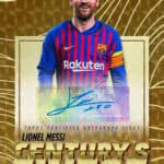 Lionel Messi en maillot du FC Barcelone avec autographie certifiée.