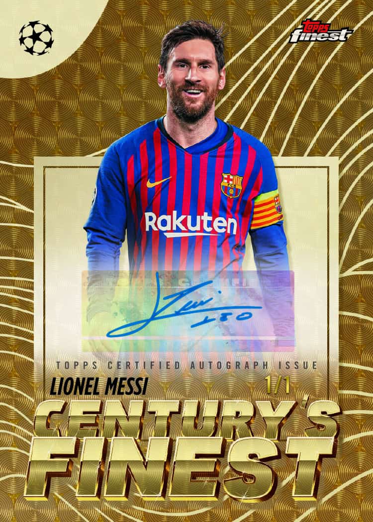 Lionel Messi en maillot du FC Barcelone avec autographie certifiée.